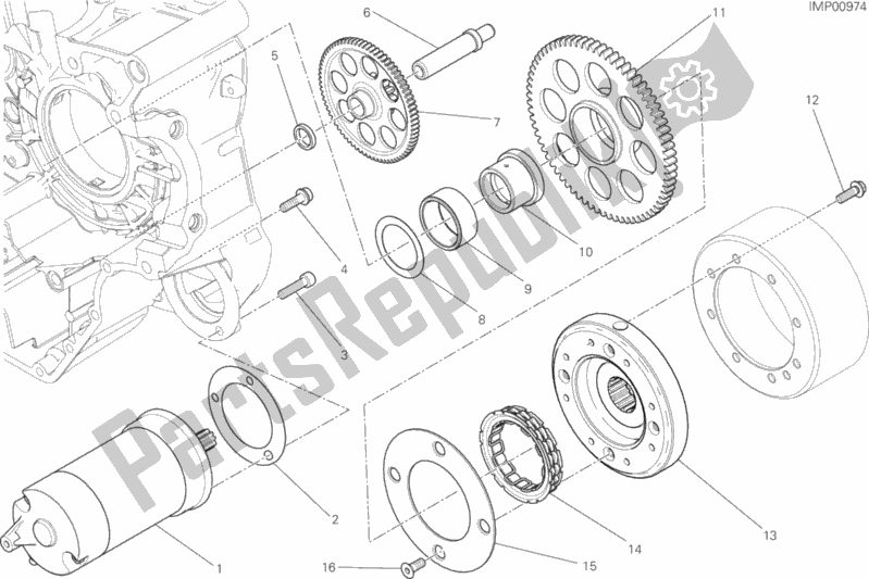 Todas as partes de Partida Elétrica E Ignição do Ducati Scrambler Sixty2 Thailand 400 2017